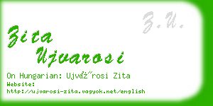 zita ujvarosi business card